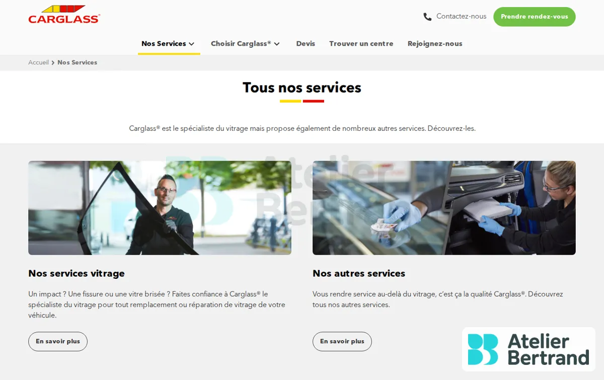 Capture : Nos services | Carglass®